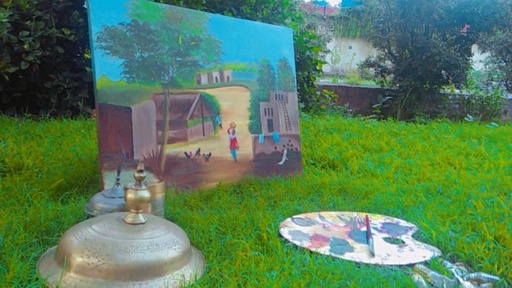 [PK4471-AR-OIL-013745] Village life