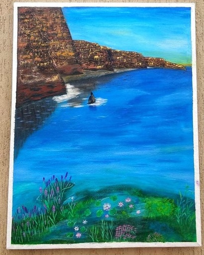 [PK4537-AR-ACR-013916] Mountains By River Side