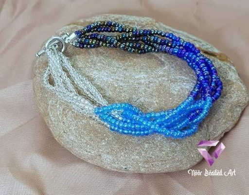 [PK4592-JW-BNG-014012] Braided blue gradient bracelet