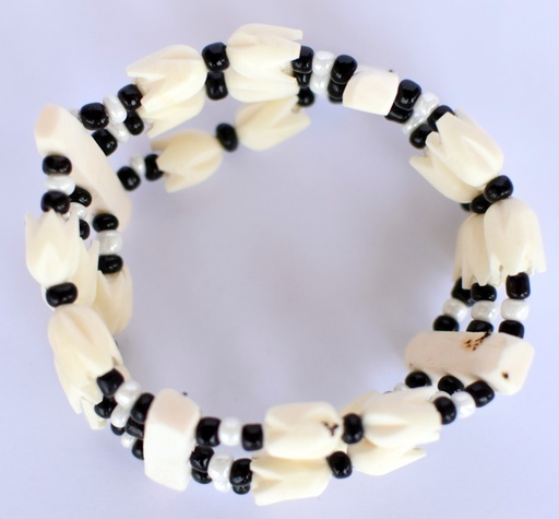 [PK0075-JW-BNG-001493] Camel Bone Beads Bracelet