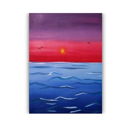 [PK4320-AR-OIL-014161] Sunset painting