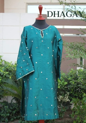 [PK4663-CW-PRT-014375] Raw Silk Shirt