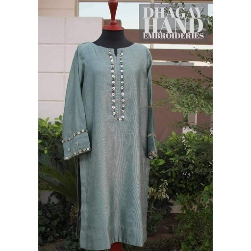 [PK4663-CW-PRT-014376] Mesuri Shirt with Gota