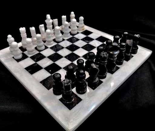 [PK0130-CF-ONY-014942] Marble onyx chess set
