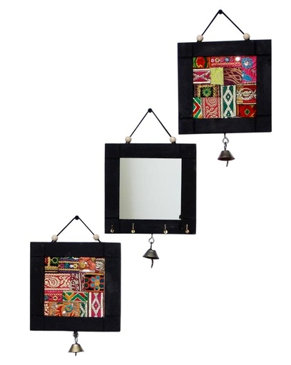 [PK0123-HM-WLH-015193] Panel Set Of 3 + Key Chain Holder