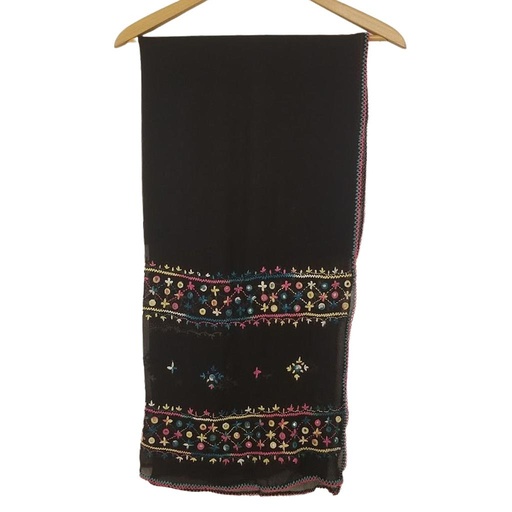 [PK5329-CW-SCF-015466] Embroidered Chiffon Staller