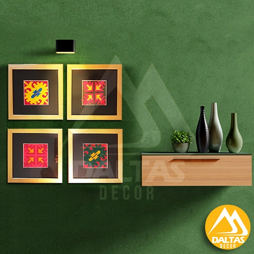 [PK5426-HM-WLH-015765] Handmade Embroidered Wall frames - Cross stitch