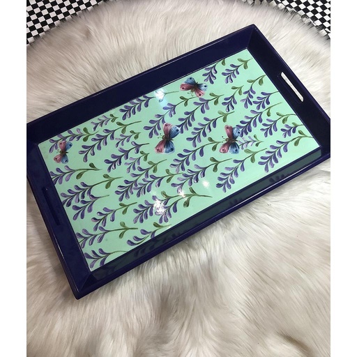 [PK0549-HM-TRY-016431] Butterfly Handpainted Tray