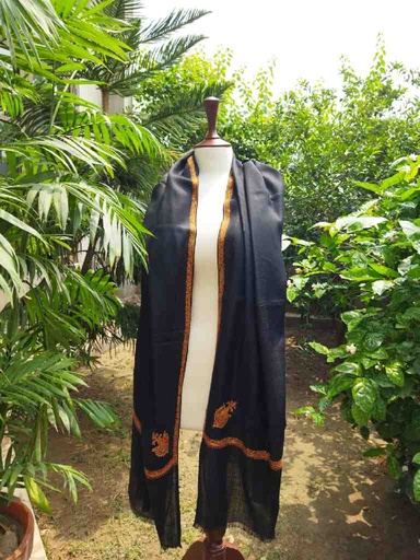[PK0014-CW-SCF-017316] Woollen Pashmina Shawl with Kani Outline