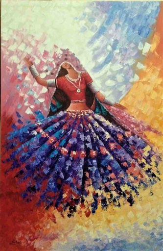 [PK5259-AR-PAI-017368] Dancing Girl Painting