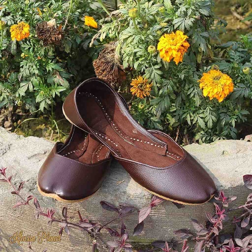 Plain Leather Khussa