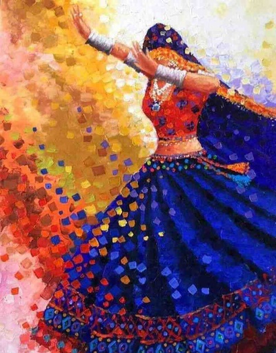 [PK5259-AR-PAI-017604] Dancing Girl Painting