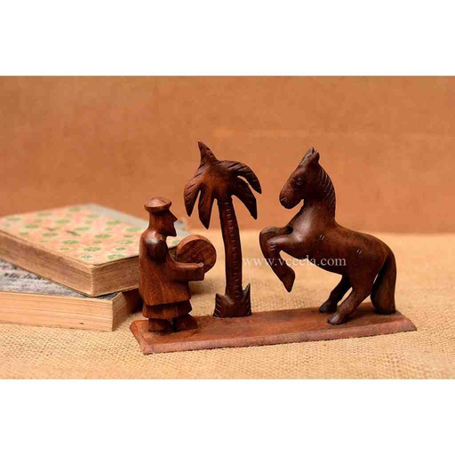 [PK0130-CF-WOO-019291] Cultural Wooden Dancing Horse