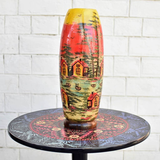 [PK1918-HM-LMP-19444] Hand Painted Camel Skin Lamp