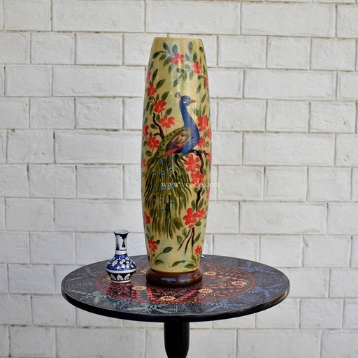 [PK1918-HM-LMP-19461] Hand Painted Camel Skin Lamp