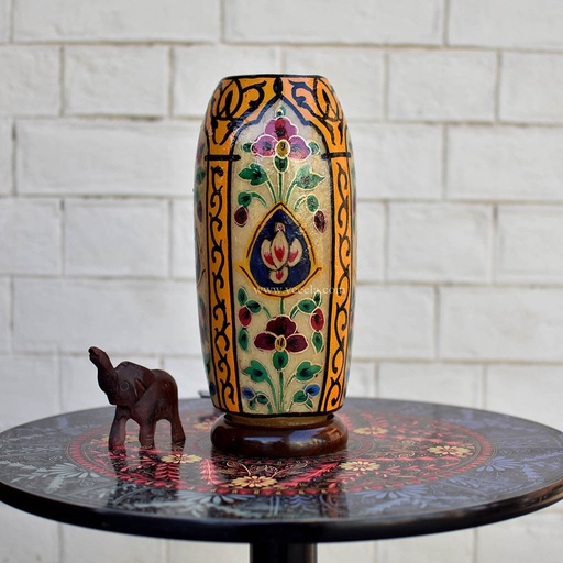 [PK1918-HM-LMP-19468] Hand Painted Camel Skin Lamp 