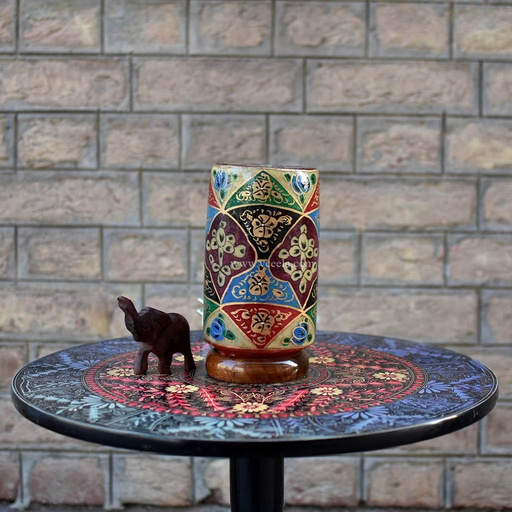 [PK1918-HM-LMP-19479] Hand Painted Camel Skin Lamp