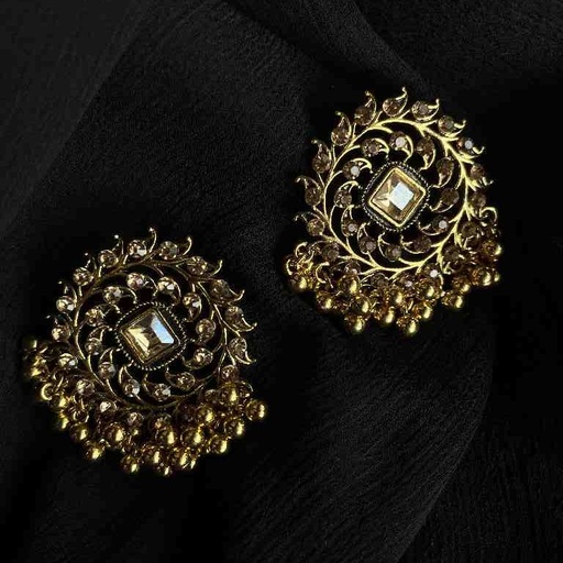 [PK6272-JW-EAR-021369] Golden Swirl Earrings