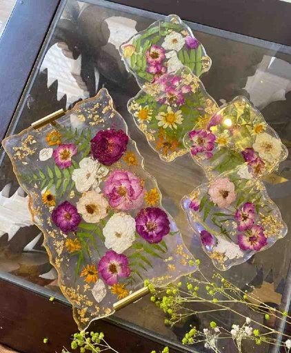 [PK5792-AR-SCU-021740] Resin Tray and Coasters