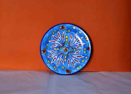 [PK0363-HM-TBW-022374] Blue Pottery Plate (Large)