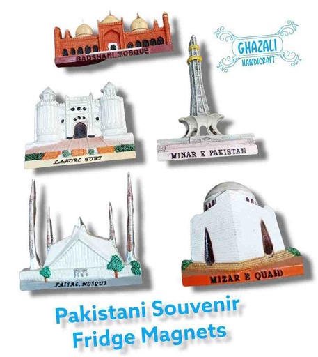 [PK0130-HM-KIT-023506] Fridge Magnets Pakistani Monuments (Set of 5 )
