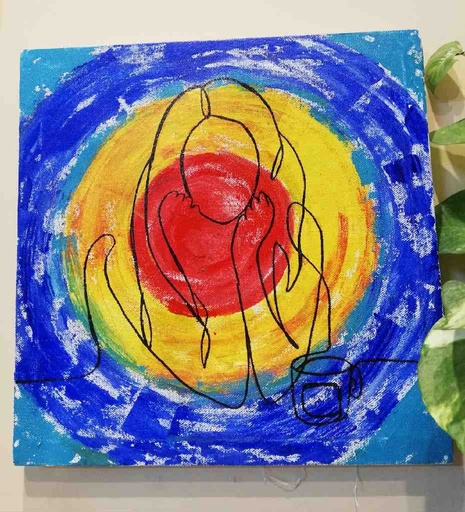 [PK4905-CF-ART-023861] Thinking Girl Painting