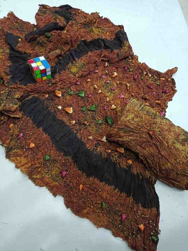 [PK7775-CW-UNS-024097] Linen Chunnri Suit (3-Piece)