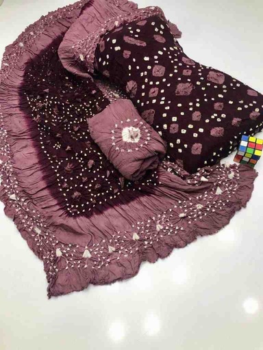 [PK7775-CW-UNS-024098] Linen Chunnri Suit (3-Piece)