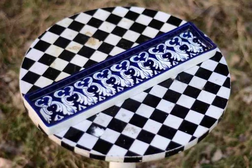 [PK4699-CF-BPO-024708] Blue Pottery Kabab Dish