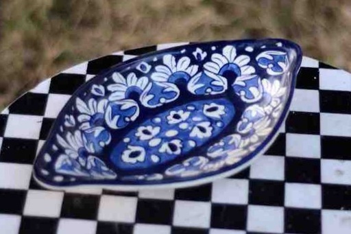 [PK4699-CF-BPO-024717] Blue Pottery Salad Dish