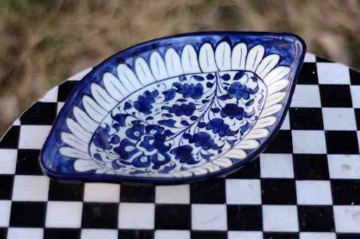 [PK4699-CF-BPO-024718] Blue Pottery Salad Dish