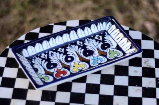 [PK4699-CF-BPO-024719] Blue Pottery Small Dish