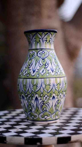 [PK4699-CF-BPO-024748] Blue Pottery Medium Vase