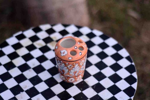 [PK4699-CF-BPO-024755] Blue Pottery Pen Holder / Brush Holder