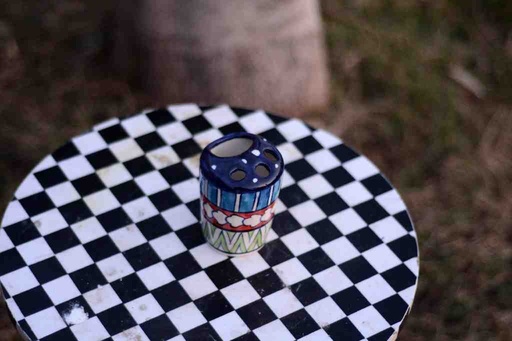 [PK4699-CF-BPO-024758] Blue Pottery Pen Holder / Brush Holder