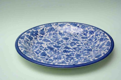 [PK0023-CF-BPO-025545] Blue Pottery Dinner Plate