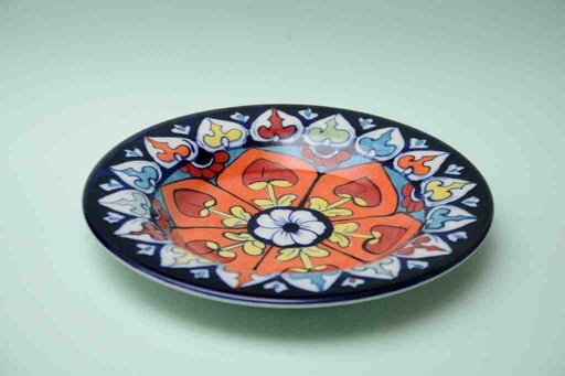 [PK0023-CF-BPO-025551] Blue Pottery Dinner Plate