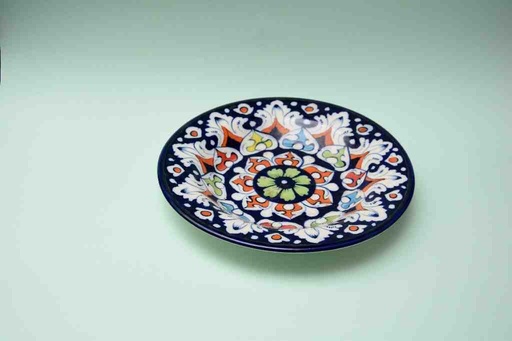 [PK0023-CF-BPO-025555] Blue Pottery Dinner Plate