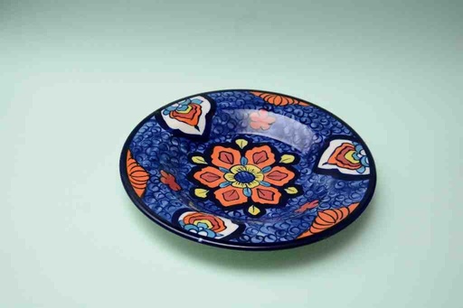 [PK0023-CF-BPO-025557] Blue Pottery Dinner Plate