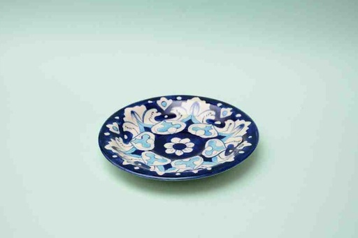 [PK0023-CF-BPO-025571] Blue Pottery Saucer Plate