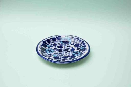 [PK0023-CF-BPO-025573] Blue Pottery Saucer Plate