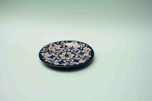 [PK0023-CF-BPO-025581] Blue Pottery Saucer Plate