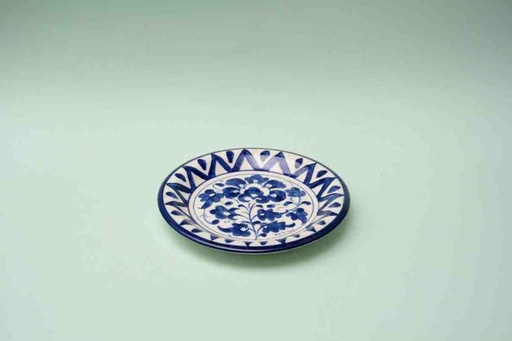 [PK0023-CF-BPO-025583] Blue Pottery Saucer Plate