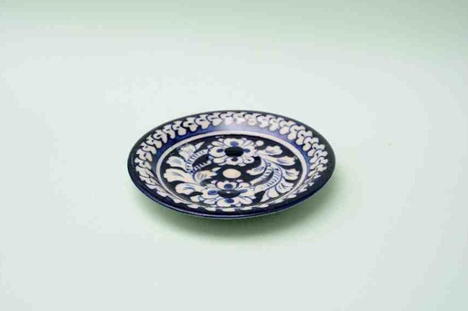 [PK0023-CF-BPO-025590] Blue Pottery Saucer Plate