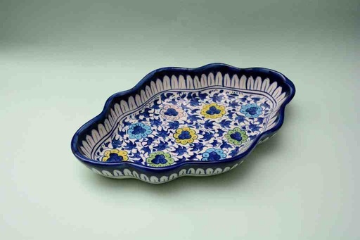 [PK0023-CF-BPO-025594] Blue Pottery Fruit Bowl