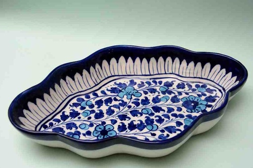 [PK0023-CF-BPO-025598] Blue Pottery Fruit Bowl