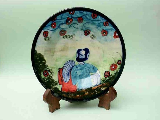 [PK0023-CF-BPO-025676] Blue Pottery Decorative Art Plate