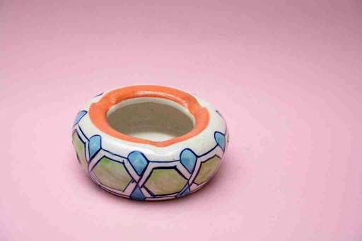 [PK0023-CF-BPO-025701] Blue Pottery Ash Tray
