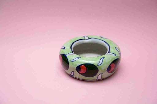 [PK0023-CF-BPO-025710] Blue Pottery Ash Tray
