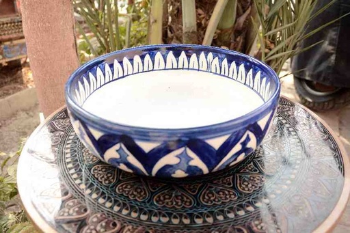 [PK0023-CF-BPO-025730] Blue Pottery Large Bowl